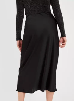 Black Satin Midaxi Skirt 20