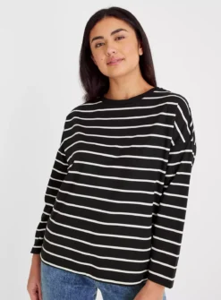 Black Mono Stripe Ponte Top 22 6 Black Mono Stripe Ponte Top 22 -Fit In Dress Sales tuc143194906 Multi20Coloured R Z001A