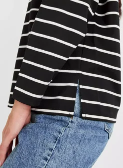 Black Mono Stripe Ponte Top 22 7 Black Mono Stripe Ponte Top 22 -Fit In Dress Sales tuc143194906 Multi20Coloured R Z003A