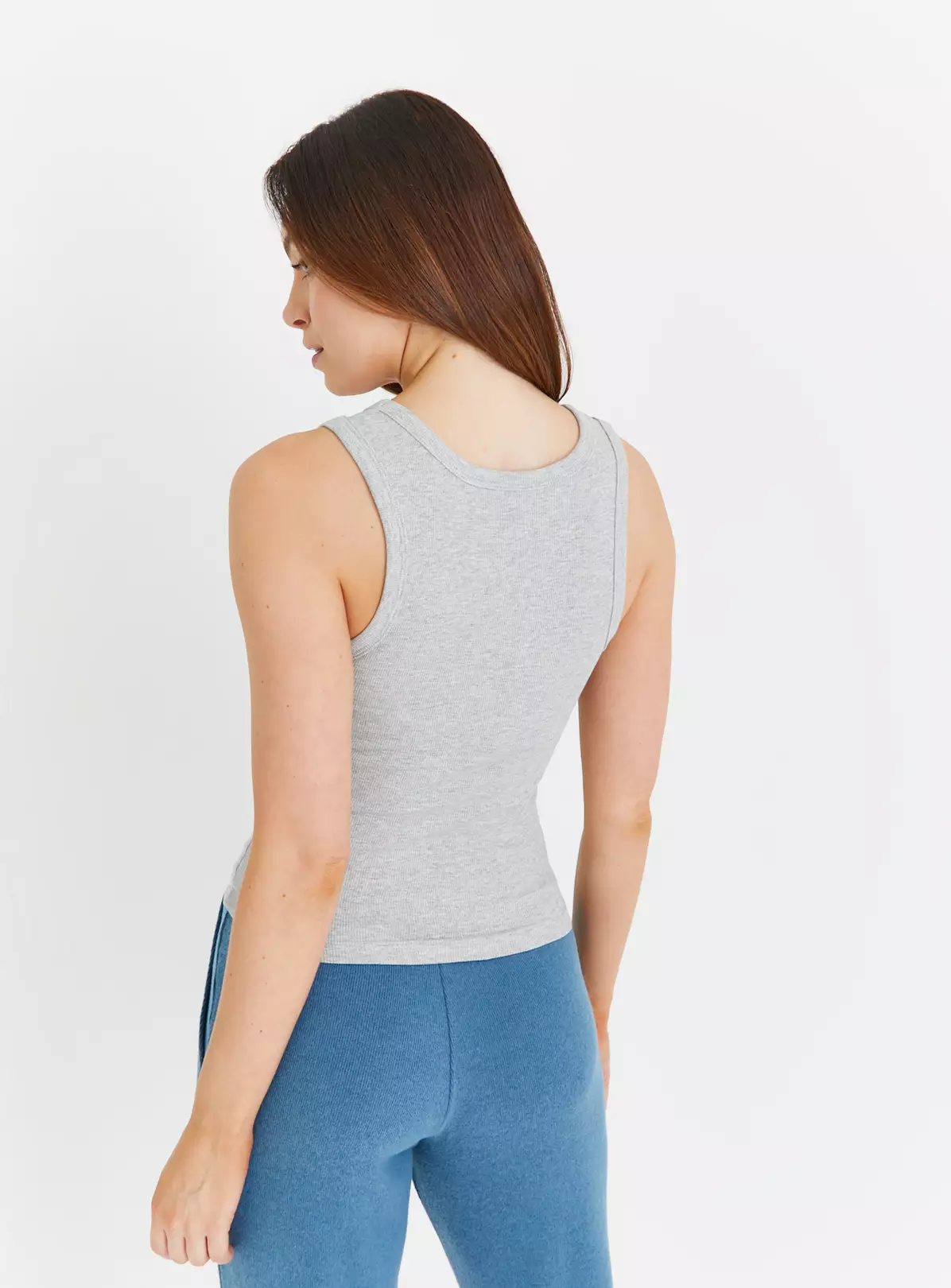 Grey Ribbed Tank Top 16 1 Grey Ribbed Tank Top 16