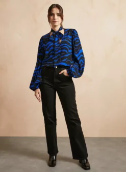 EVERBELLE Animal Print Tie Neck Top 18 -Fit In Dress Sales tuc143208263 Multi20Coloured R Z001A