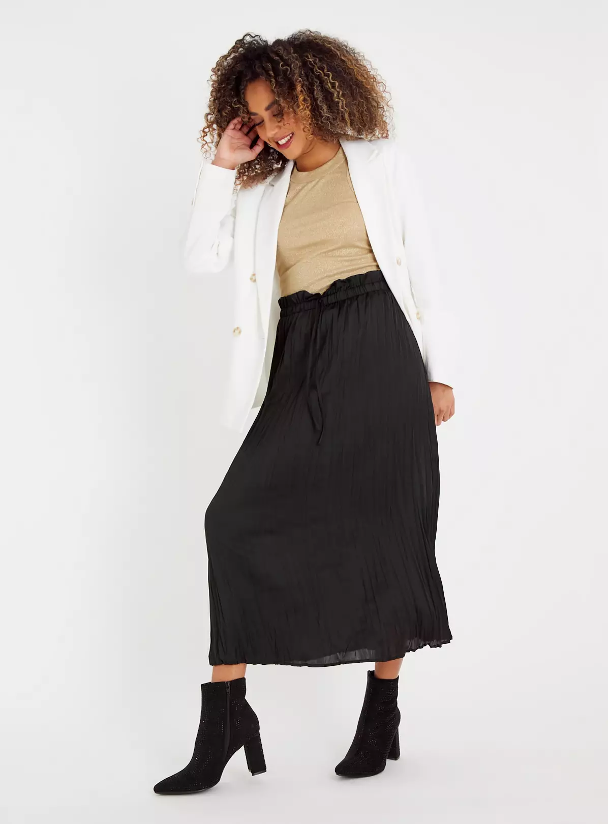 Black Satin Midaxi Skirt 12 3 Black Satin Midaxi Skirt 12 - Image 3