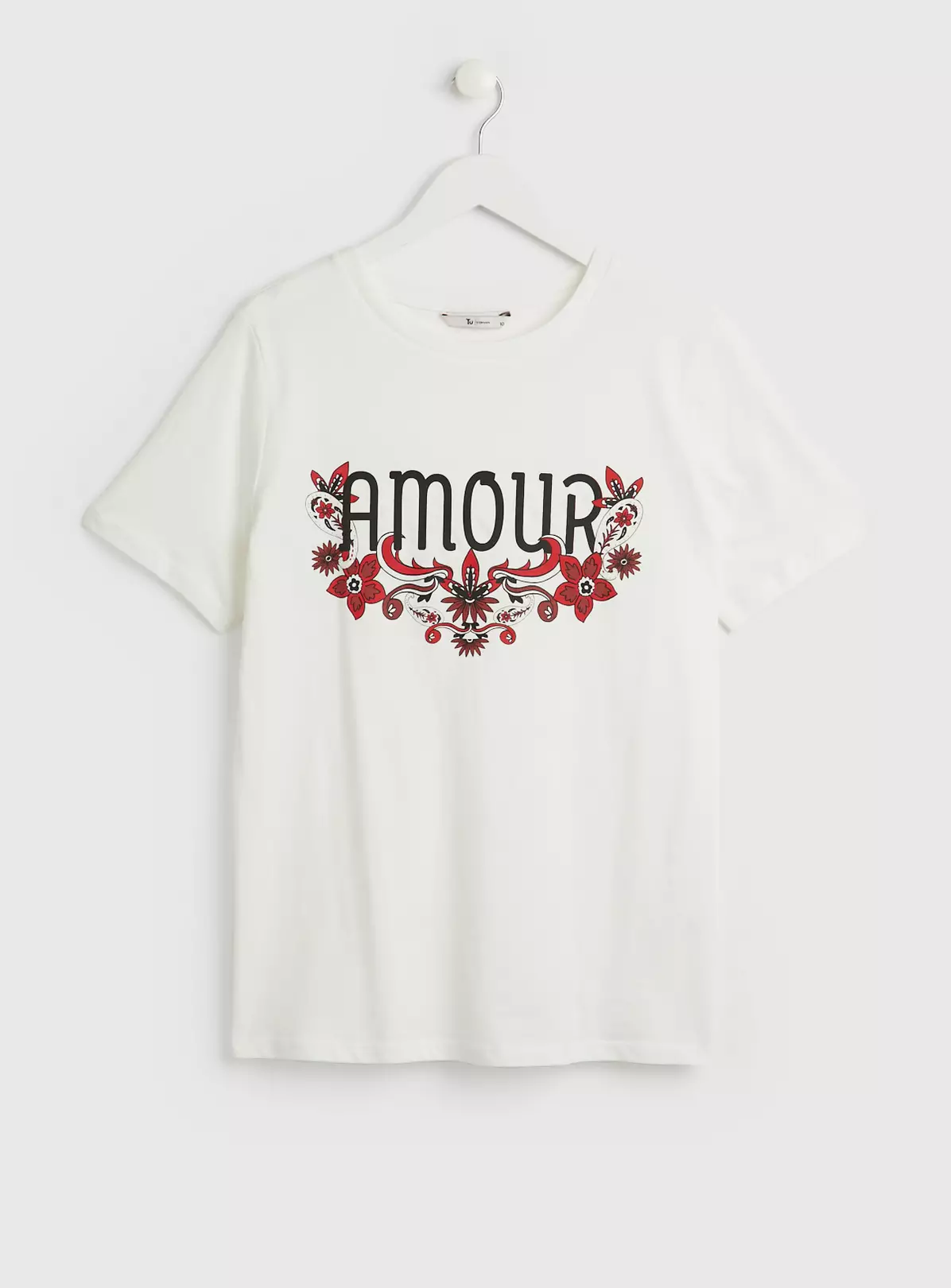 White Amour Slogan T-Shirt 8 3 White Amour Slogan T-Shirt 8 - Image 3