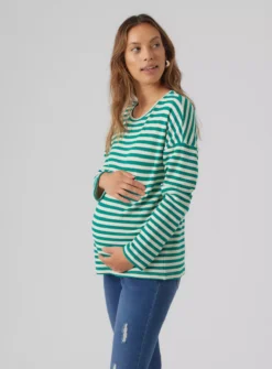 MAMALICIOUS Stripe Jersey Top S 11 MAMALICIOUS Stripe Jersey Top S -Fit In Dress Sales tuc143241493 Green R Z001A