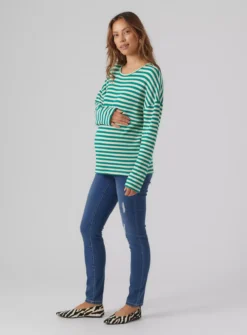 MAMALICIOUS Stripe Jersey Top S 8 MAMALICIOUS Stripe Jersey Top S -Fit In Dress Sales tuc143241493 Green R Z002A