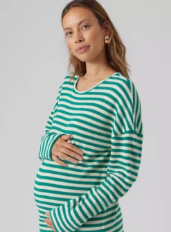 MAMALICIOUS Stripe Jersey Top XL 10 MAMALICIOUS Stripe Jersey Top XL -Fit In Dress Sales tuc143241493 Green R Z004A 1