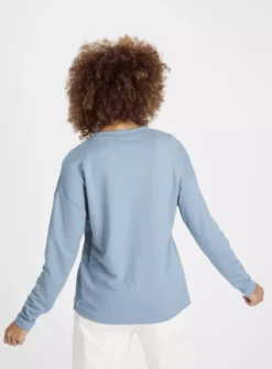 Blue Long Sleeve Ponte Top 14 6 Blue Long Sleeve Ponte Top 14 -Fit In Dress Sales tuc143252791 Blue R Z004A