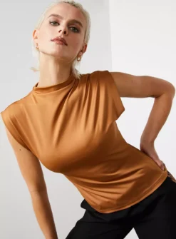 For All The Love Stone High Neck Vest Top 12 -Fit In Dress Sales tuc143283108 Stone R Z004A