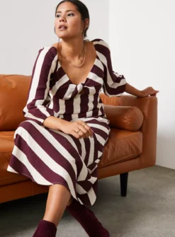 For All The Love Stripe Printed Twist Front Top 16