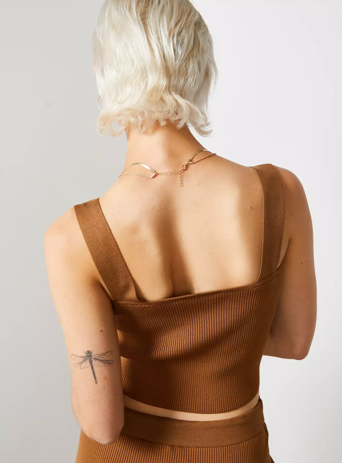 For All The Love Brown Cropped Knitted Co-ord Cami 14 4 For All The Love Brown Cropped Knitted Co-ord Cami 14 - Image 4