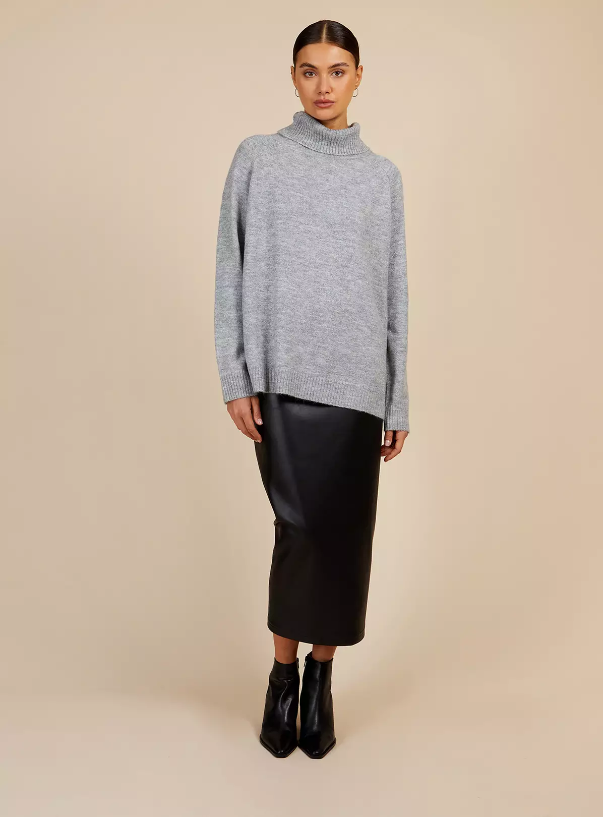 VOGUE WILLIAMS Black Pu Skirt 18 2 VOGUE WILLIAMS Black Pu Skirt 18 - Image 2