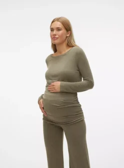 MAMALICIOUS Carine June Long Sleeve Top XXL -Fit In Dress Sales tuc143306744 Green R Z003A