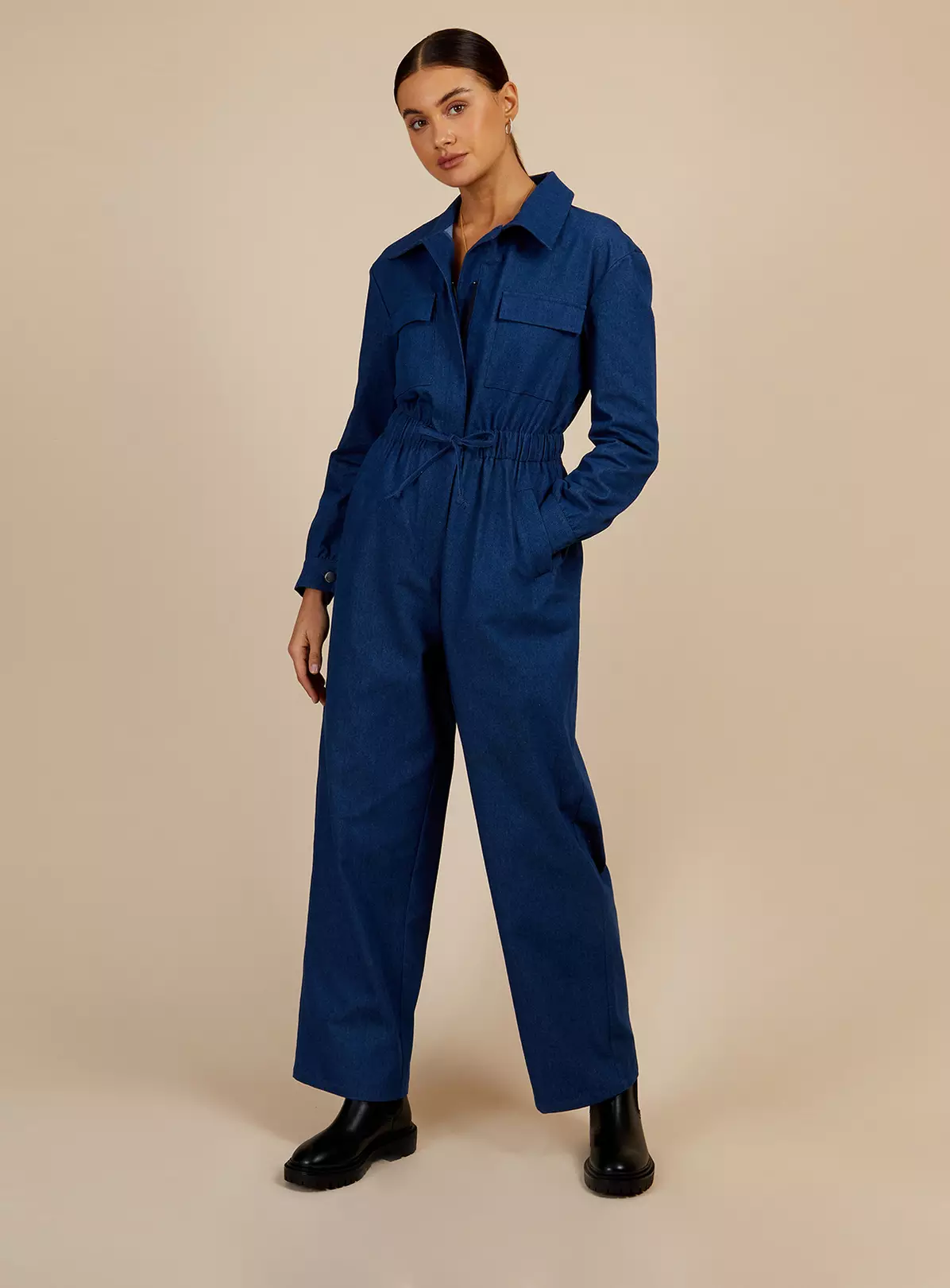 VOGUE WILLIAMS Blue Denim Jsuit 18 2 VOGUE WILLIAMS Blue Denim Jsuit 18 - Image 2