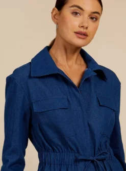 VOGUE WILLIAMS Blue Denim Jsuit 18 11 VOGUE WILLIAMS Blue Denim Jsuit 18 -Fit In Dress Sales tuc143306761 Blue R Z006A