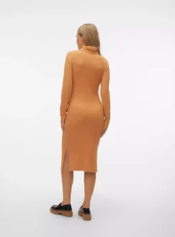 MAMALICIOUS Suniva June Long Sleeve Knit Midi Dress S -Fit In Dress Sales tuc143308168 Orange R Z004A