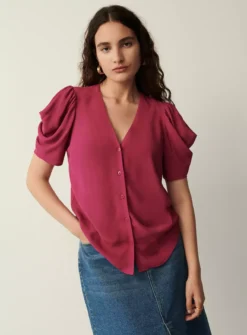 FINERY Jan Blouse 18 9 FINERY Jan Blouse 18 -Fit In Dress Sales tuc143321055 Pink R Z001A