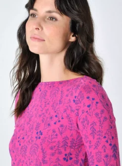 BURGS Carey Printed Jersey Top 16 7 BURGS Carey Printed Jersey Top 16 -Fit In Dress Sales tuc143326711 Pink R Z003A