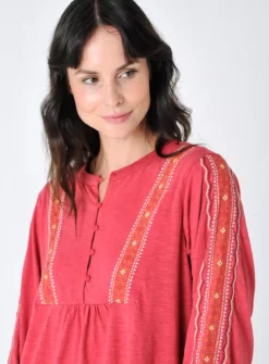 BURGS Meshaw Emd Smock Top 16 7 BURGS Meshaw Emd Smock Top 16 -Fit In Dress Sales tuc143326905 Red R Z003A