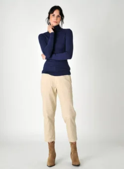 BURGS Agnes Jersey Roll Neck Top 16 6 BURGS Agnes Jersey Roll Neck Top 16 -Fit In Dress Sales tuc143327051 Navy R Z004A