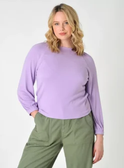 BURGS Hatherleigh Ribbed Jersey Top 18 7 BURGS Hatherleigh Ribbed Jersey Top 18 -Fit In Dress Sales tuc143327465 Lilac R Z001A