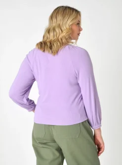 BURGS Hatherleigh Ribbed Jersey Top 18 9 BURGS Hatherleigh Ribbed Jersey Top 18 -Fit In Dress Sales tuc143327465 Lilac R Z002A