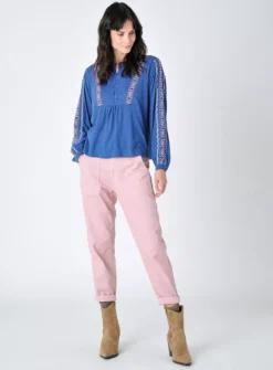 BURGS Meshaw Emd Smock Top 18 -Fit In Dress Sales tuc143327561 Blue R Z004A