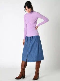 BURGS Agnes Jersey Roll Neck Top 14 -Fit In Dress Sales tuc143327676 Lilac R Z004A