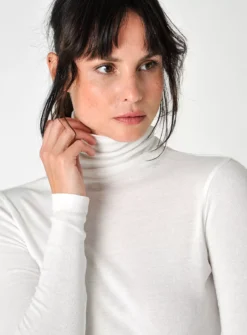 BURGS Agnes Jersey Roll Neck Top 10 9 BURGS Agnes Jersey Roll Neck Top 10 -Fit In Dress Sales tuc143327756 White R Z003A 1
