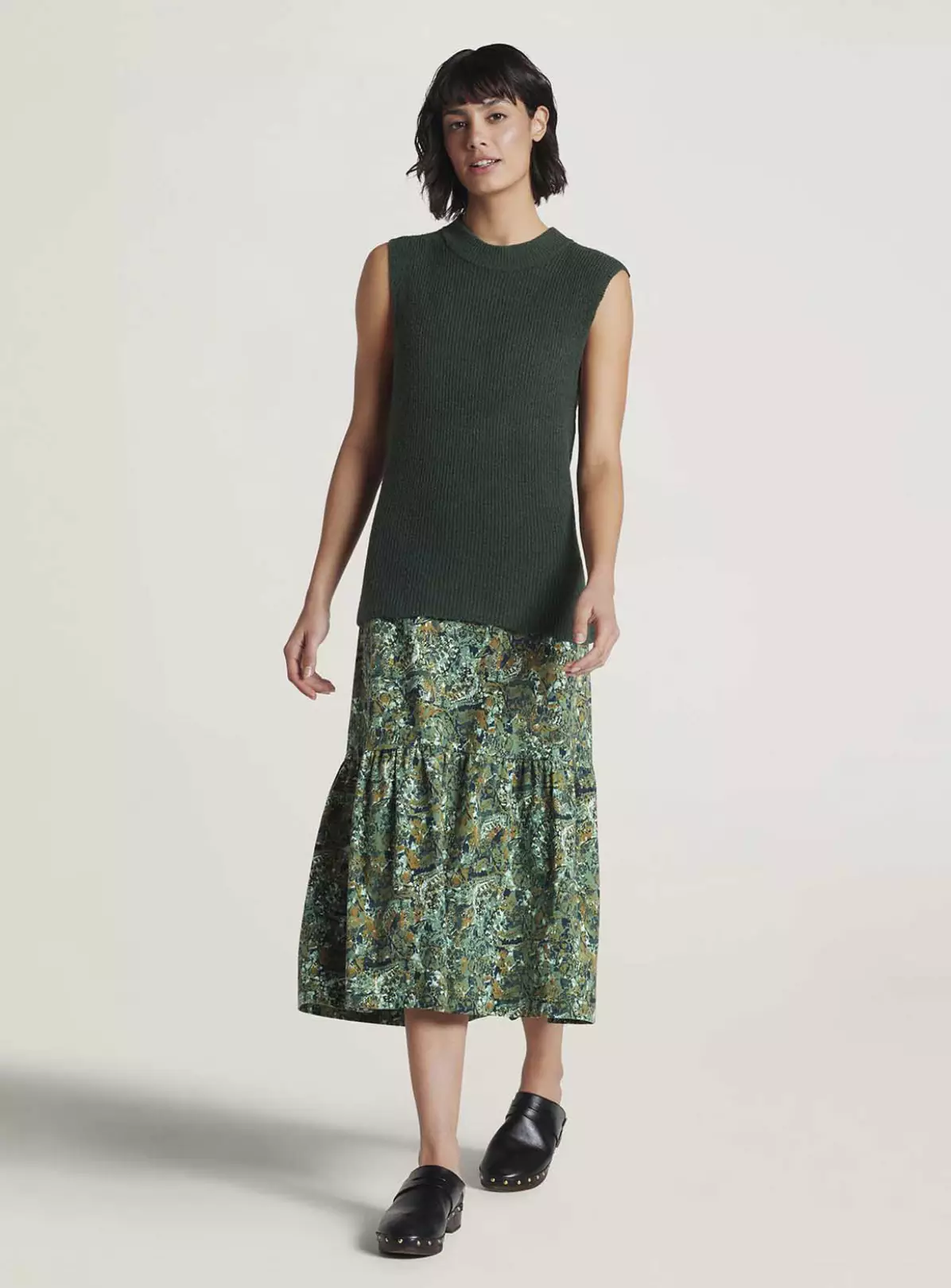 THOUGHT Erin Organic Cotton Jersey Tiered Midi Skirt 18 2 THOUGHT Erin Organic Cotton Jersey Tiered Midi Skirt 18 - Image 2