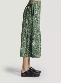 THOUGHT Erin Organic Cotton Jersey Tiered Midi Skirt 18 9 THOUGHT Erin Organic Cotton Jersey Tiered Midi Skirt 18 -Fit In Dress Sales tuc143339212 Green R Z005A