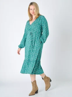 BURGS Harpford Wrap Jersey Dress 16