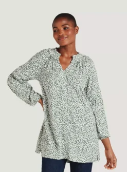 THOUGHT Mapel Lenzing EcoVero Tunic Top 12 -Fit In Dress Sales tuc143345874 Green R Z006A