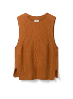 THOUGHT Ayla Organic Cotton Fluffy Knitted Vest 14 11 THOUGHT Ayla Organic Cotton Fluffy Knitted Vest 14 -Fit In Dress Sales tuc143346375 Brown R Z003A