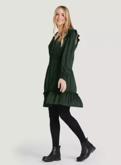 THOUGHT Florna Tencel Shirred Dress 16 7 THOUGHT Florna Tencel Shirred Dress 16 -Fit In Dress Sales tuc143346800 Green R Z005A