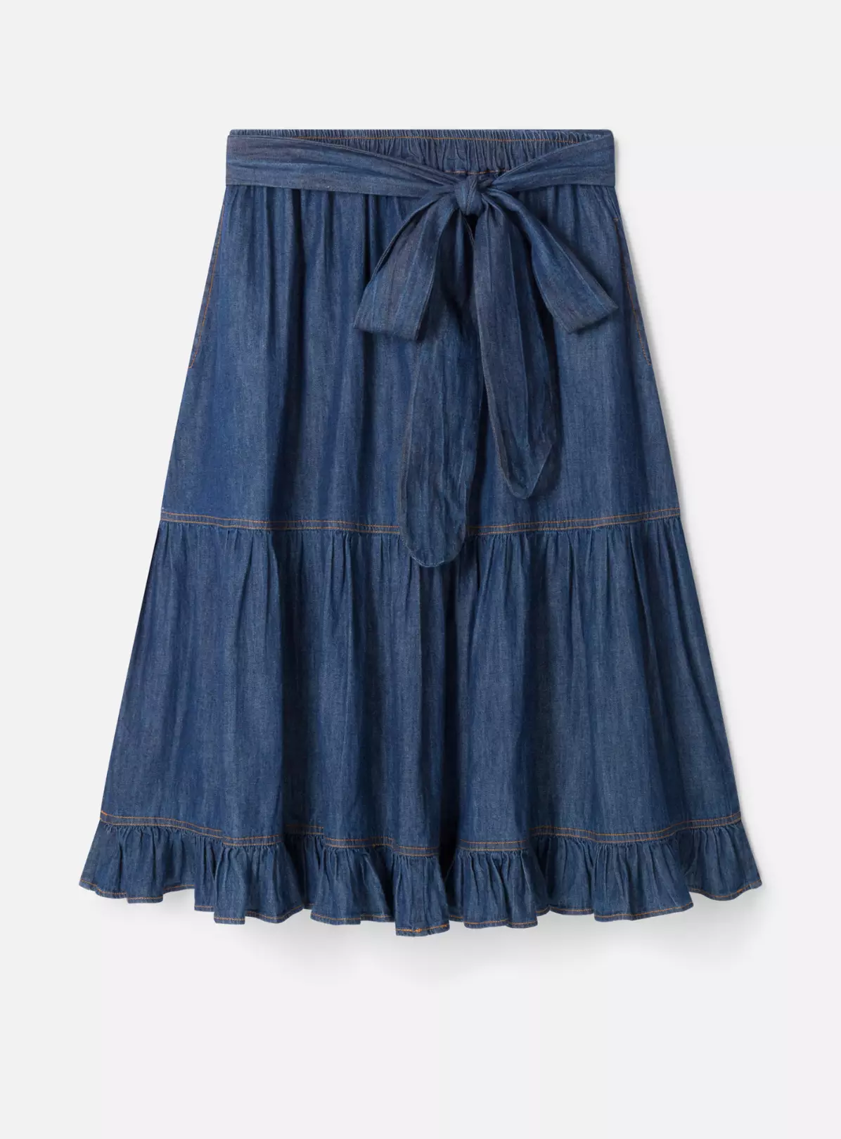 THOUGHT Asterope Organic Cotton Chambray Midi Skirt 18 6 THOUGHT Asterope Organic Cotton Chambray Midi Skirt 18 - Image 6