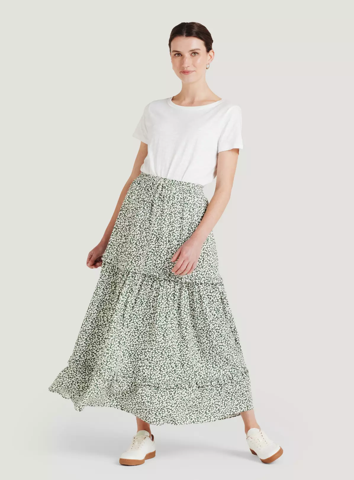 THOUGHT Mapel Lenzing EcoVero Tiered Maxi Skirt 6 2 THOUGHT Mapel Lenzing EcoVero Tiered Maxi Skirt 6 - Image 2