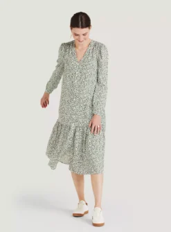 THOUGHT Mapel Lenzing EcoVero Button Down Dress 18 -Fit In Dress Sales tuc143347781 Green R Z006A