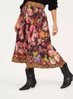 THOUGHT Emelia Tencel Midi Skirt 18 9 THOUGHT Emelia Tencel Midi Skirt 18 -Fit In Dress Sales tuc143347845 Red R Z002A 1