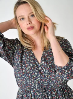 BURGS Carleen Short Wrap Dress 18 9 BURGS Carleen Short Wrap Dress 18 -Fit In Dress Sales tuc143347941 Navy R Z003A