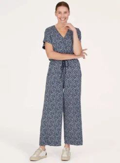 THOUGHT Marlee Lenzing EcoVero Printed Wrap Jumpsuit 18 7 THOUGHT Marlee Lenzing EcoVero Printed Wrap Jumpsuit 18 -Fit In Dress Sales tuc143348784 Navy R Z002A