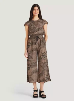 THOUGHT Carmen Lenzing EcoVero Crepe Jumpsuit 12 8 THOUGHT Carmen Lenzing EcoVero Crepe Jumpsuit 12 -Fit In Dress Sales tuc143348901 Brown R Z001A