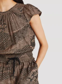 THOUGHT Carmen Lenzing EcoVero Crepe Jumpsuit 18 9 THOUGHT Carmen Lenzing EcoVero Crepe Jumpsuit 18 -Fit In Dress Sales tuc143348901 Brown R Z006A 1