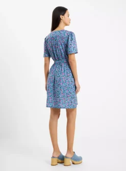 FRENCH CONNECTION Alezzia Ely Jacquard Ss Dress 8 -Fit In Dress Sales tuc143360193 Teal R Z004A 1