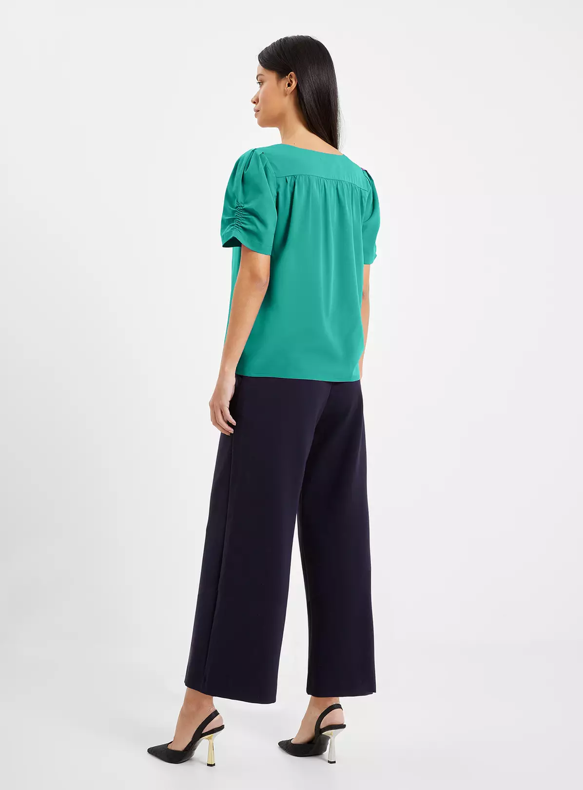 FRENCH CONNECTION Crepe Light V Neck Top M 2 FRENCH CONNECTION Crepe Light V Neck Top M - Image 2