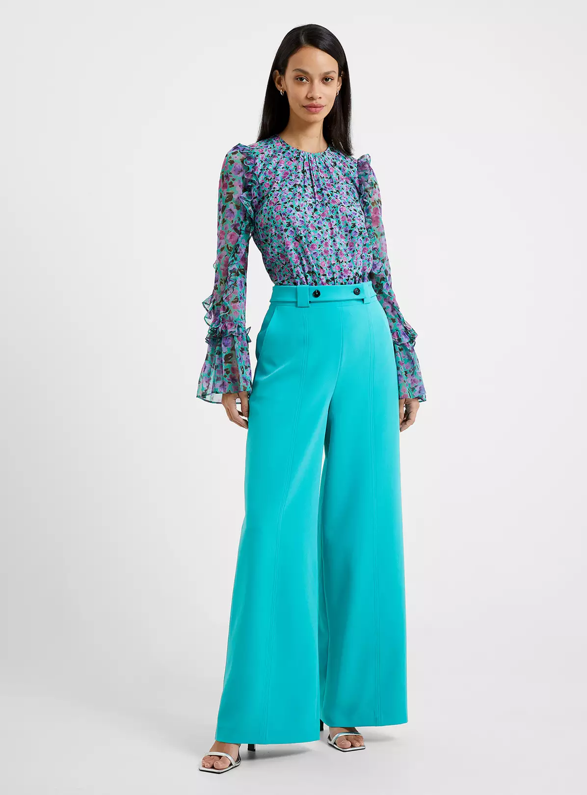 FRENCH CONNECTION Alezzia Ely Jacquard Mix Top XL 2 FRENCH CONNECTION Alezzia Ely Jacquard Mix Top XL - Image 2