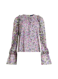 FRENCH CONNECTION Alezzia Ely Jacquard Mix Top M