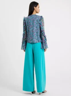 FRENCH CONNECTION Alezzia Ely Jacquard Mix Top M -Fit In Dress Sales tuc143407991 Green R Z004A