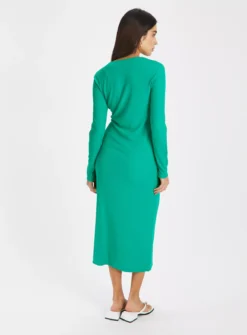 Green Tie Detail Jersey Dress 14 -Fit In Dress Sales tuc143423916 Green R Z004A