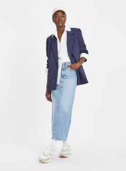 Light Denim Maxi Split Skirt 22 6 Light Denim Maxi Split Skirt 22 -Fit In Dress Sales tuc143425284 Blue R Z002A