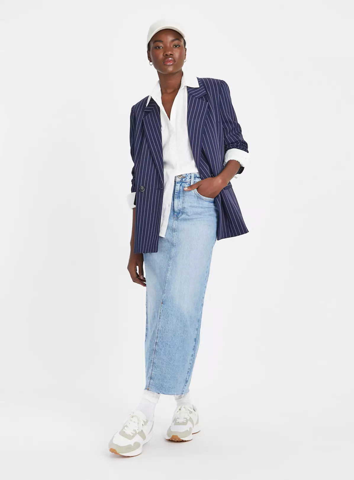 Light Denim Maxi Split Skirt 22 3 Light Denim Maxi Split Skirt 22 - Image 3